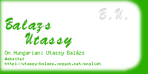 balazs utassy business card